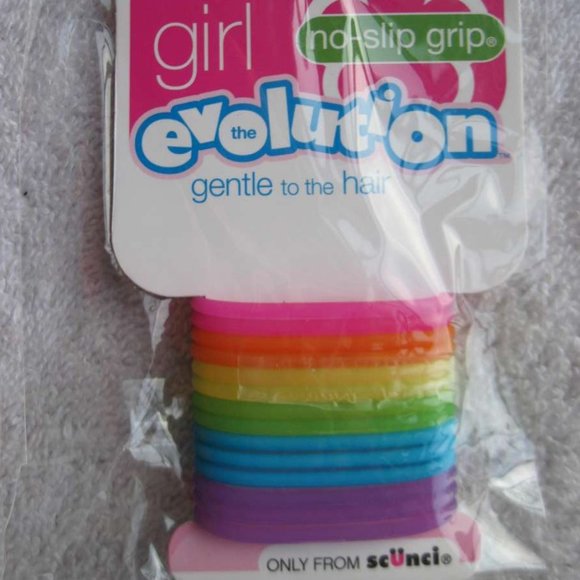 14 Scunci Girl No Slip Grip Slide Proof Hold Stay Elastics Ponytailer Hair Bands - Picture 1 of 6